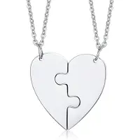 LGT JWLS Vriendschapsketting BFF Hartje LGT Jewels Edelstaal Zilverkleurig