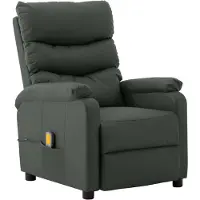 vidaXL Massagestoel kunstleer grijs