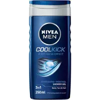 Nivea MEN Cool Kick Douchegel Mannen - 3-in-1 Shower Gel met Verfrissende Menthol - Shampoo - Voordeelverpakking - 6 x 250 ml