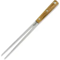 Due Cigni Hakucho vleesvork 18,5 cm, olijfhout
