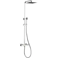 Guido Gusto Opbouw regendouche 25cm vierkant hoofddouche thermostatisch chroom