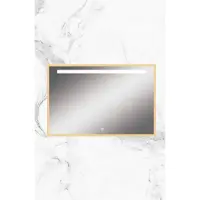 Guido Gusto Badkamerspiegel Martina mat goud incl. LED verlichting 80x80 cm