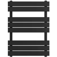 Guido Gusto Designradiator Ella 80x60cm mat zwart 468W zij aansluiting