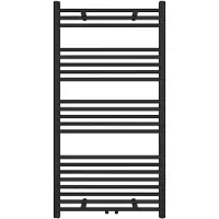 Guido Gusto Designradiator Sofia 115x60cm mat zwart 536W midden aansluiting