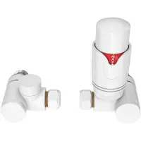 Guido Gusto Radiator aansluitset zijkant glans wit 1/2X16mm