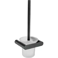 Guido Gusto Wc-borstel mat zwart Ovaal