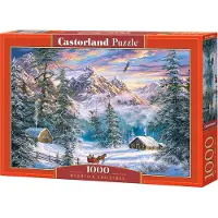 Castorland Mountain Christmas – Puzzel – 1.000 stukjes – Satijnen afwerking – Perfecte pasvorm – Europese kwaliteit