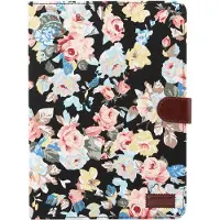 Peachy iPad Pro 11 inch 2018 Hoes Hardcase Bloemen Fabric Kleurrijk - Zwart