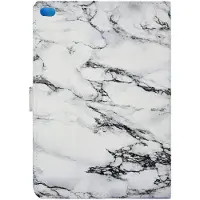 Peachy Marmer hoes marble case iPad 2017 2018 - Wit Grijs