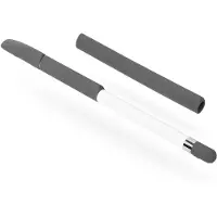 Peachy Silicone Antislip Grip voor Apple Pencil 4 delige extra Bescherming - Grijs