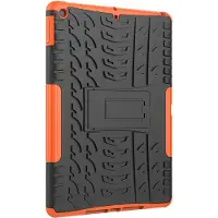 Peachy Bandprofiel hoes grip kickstand TPU kunststof iPad 10.2 inch - Oranje