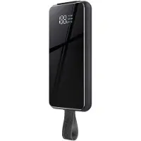 Remax Power Bank 10.000 mAh Powerbank met Qi-technologie ingebouwd - Zwart USB-C USB-A