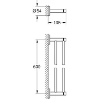 GROHE Essentials Handdoekrek Hard Graphite