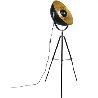 QAZQA Industriële vloerlamp tripod zwart - Magna 50 Eglip