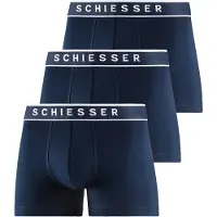 Schiesser Boxershorts donkerblauw / wit