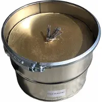 Rustik Lys Buitenkaars In blik goud 18 x 14 cm gemaakt van gerecyclede paraffine H 50