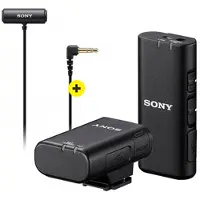 Sony Multi-interface Shoe Compatible Wireless Microphone met Compact Stereo Lavalier microphone kit