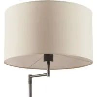 TRIO Leeslamp Claas Table zwart met houtbruin en grijs