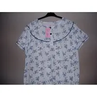 Fine woman Dames nachthemd gebloemd blauw L