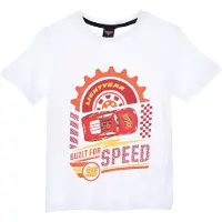 Disney Cars Shirt - Built for Speed - Wit - Maat 98 (3 jaar)