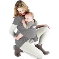 JE PORTE MON BEBE Draagsjaal Basic Bio LOVE RADIUS bijna zwart