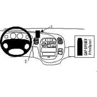 Brodit ProClip houder geschikt voor Hyundai H1 1998-2008 / Starex 1998-2007 Center mount