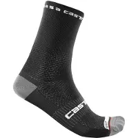 Castelli Paar Rosso Corsa Pro 15 Sokken Zwart || Maat: 36-39