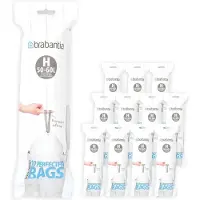 Brabantia 12x Perfectfit Vuilniszak Met Trekbandsluiting Code H 50-60 Liter 10 Zakken