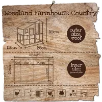 Duvo+ 603004 Woodland Kippenhok Farmhouse Country 198 x 118 x 183 cm