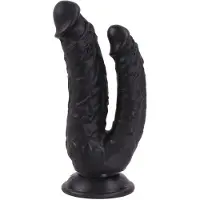 Kiotos COX - Dildo Voor Dubbele Penetratie - 21 x 3.5/4.5 cm - Zwart