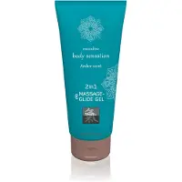 Hot - Shiatsu 2in1 Amber Scent - massageglijmiddel - amber (200 ml)