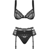 Obsessive Heartina - lingerieset (zwart)