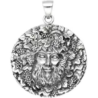 MOOYE ® - Collectie Zilveren Bacchus God van de wijn kettinghanger
