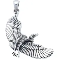 MOOYE ® - Collectie Zilveren Kraanvogel kettinghanger