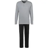s.Oliver Pyjama lang grijs gemêleerd / zwart