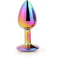 Dream Toys - Silver plug - Aluminium buttplug met siersteen