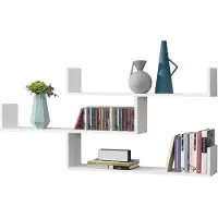 En.casa Wandrek Grimstad met 3 planken 119x18x55 cm wit