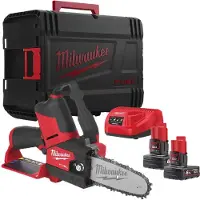 Milwaukee M12 FHS-602X FUEL HATCHET Snoeizaag (Accu takkenzaag) - 2x6Ah 12V