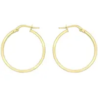 Lucardi 9 Karaat oorbellen glad 20mm