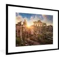 PosterMonkey Fotolijst incl. Poster - Rome - Italië - Zon - 80x60 cm - Posterlijst