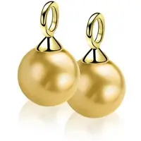 Zinzi Creoolhanger ZICH266YG Parels Geel verguld