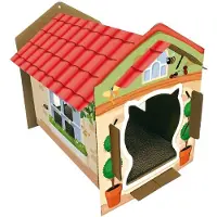 Croci Kattenhuis Villa Print Karton 42X35X50 CM