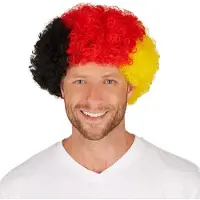 Dressforfun - Pruik Duitsland afro - verkleedkleding kostuum halloween verkleden feestkleding carnavalskleding carnaval feestkledij partykleding - 301127
