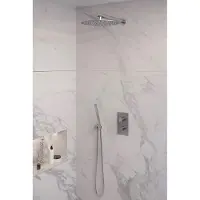 Brauer Brushed Edition complete inbouw regendouche met staafhanddouche, rechte wandarm en hoofddouche 30cm set 26 RVS geborsteld PVD