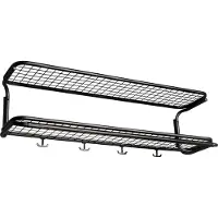 Essem Design Classic 650 hoedenplank zwart/zwart, 2 niveaus, 120 cm