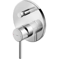 Hotbath Douche/Badmengkraan Buddy Inbouw Omstelrichting Geborsteld Nikkel (incl. inbouwdeel)