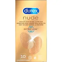 Reckitt Benckiser Healthcare Durex Nude Extra Lubrification Condooms | 10 stuks