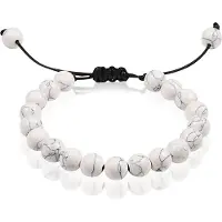 Memphis Verstelbare kralen armband Howliet Natuursteen 8mm