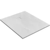 Brauer Douchebak Asteroid 100x120 incl. antislip en antibacterieel mineraalmarmer mat wit