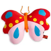 Cuddlebug nekkussen Butterfly 30 x 30 cm rood
